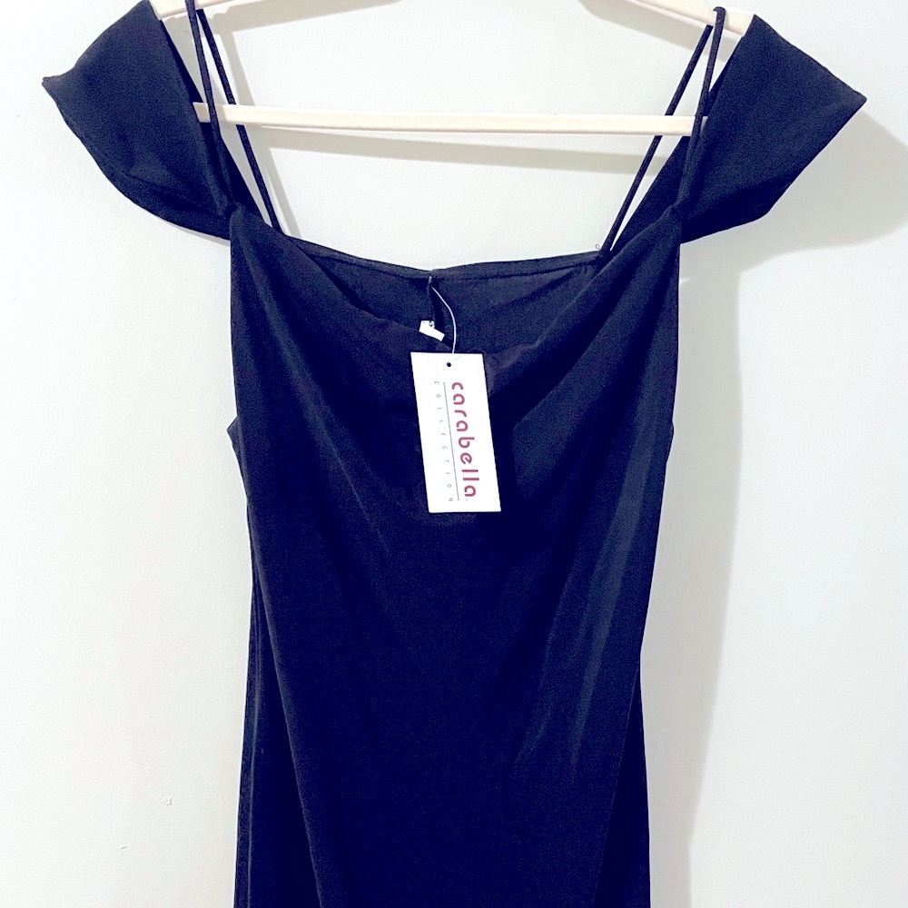 Carabella black fitted cocktail dress